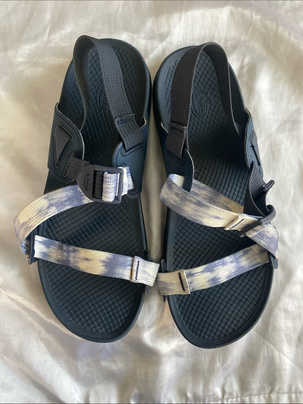 Women’s Chaco Outdoor Sport Sandals - Black with Tie-Dye Straps